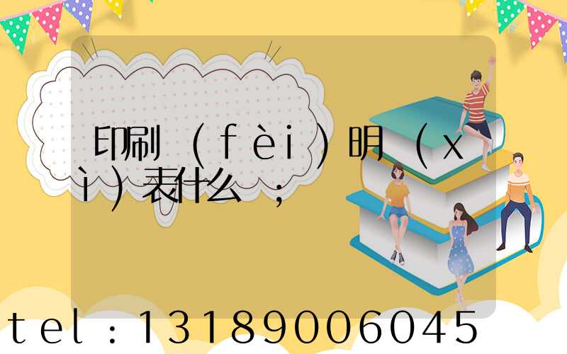 印刷費(fèi)明細(xì)表什么樣