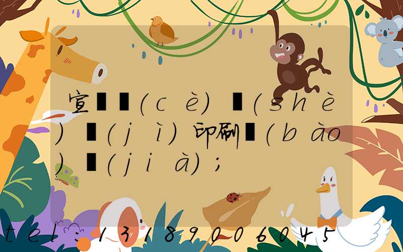 宣傳冊(cè)設(shè)計(jì)印刷報(bào)價(jià)