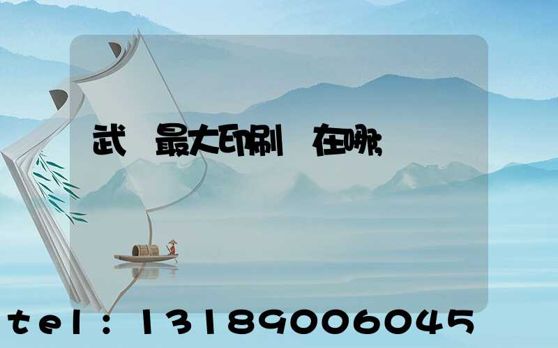 武漢最大印刷廠在哪
