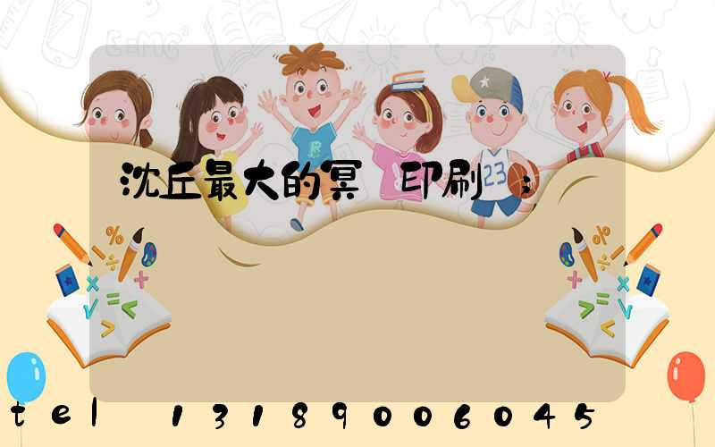 沈丘最大的冥幣印刷廠