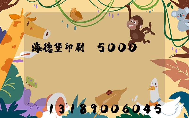 海德堡印刷機5000萬